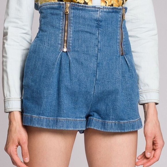 VERSACE Denim Shorts Size 26,29 Women's $595 - Picture 2 of 14